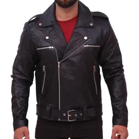 The Walking Dead Negan Jeffrey Black Biker Leather Jacket