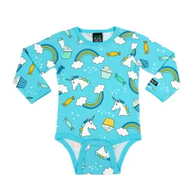 Unicorn Long Sleeve Onesie - Aruba