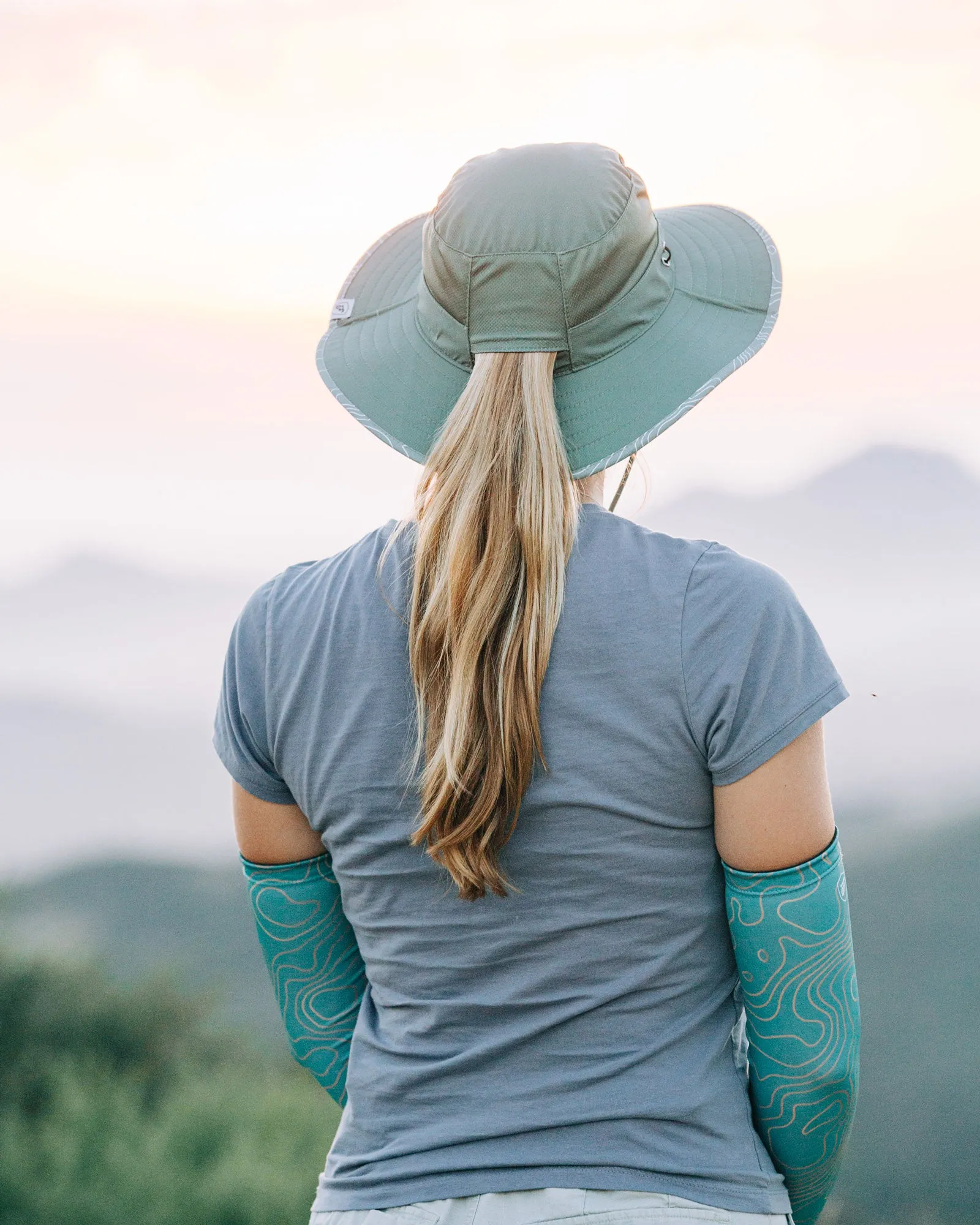 Venture Sun Hat - Topo Map Green