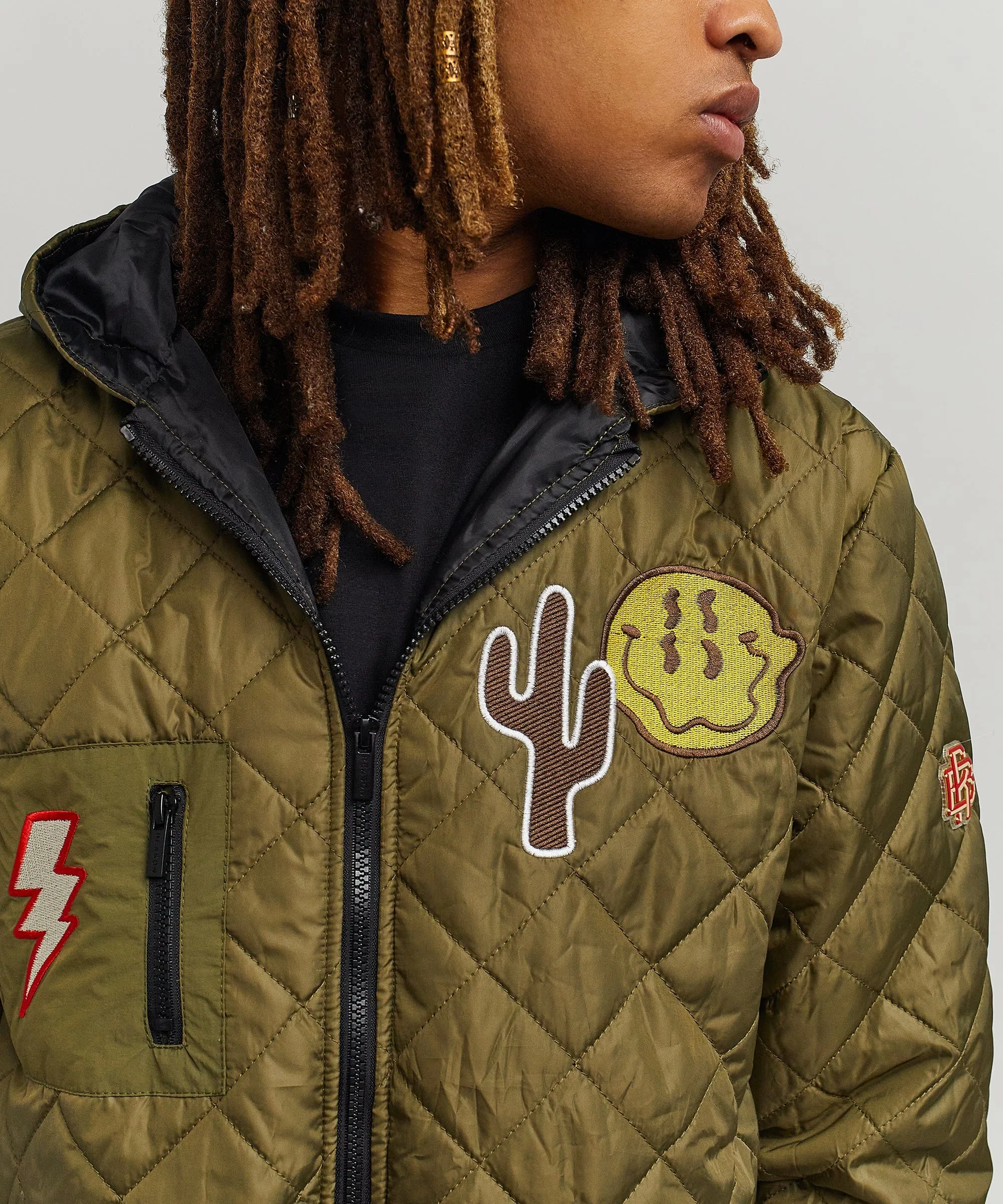 Vibes Quilted Nylon Zip Up Jacket