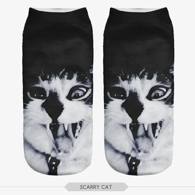 Zohra New arrival Snow White Samoyed Full Print Sock Women Men Low Cut Ankle Sock Cotton Hosiery Slippers Casual Socks