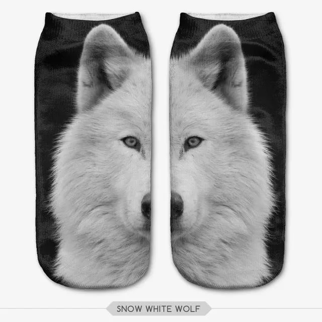 Zohra New arrival Snow White Samoyed Full Print Sock Women Men Low Cut Ankle Sock Cotton Hosiery Slippers Casual Socks